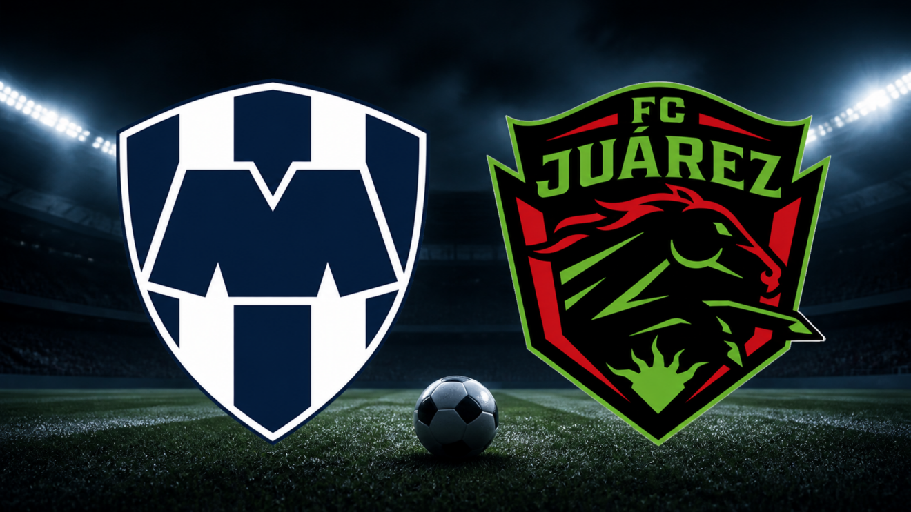 Escudos oficiales de Monterrey y FC Ju&aacute;rez frente a frente en la Liga MX