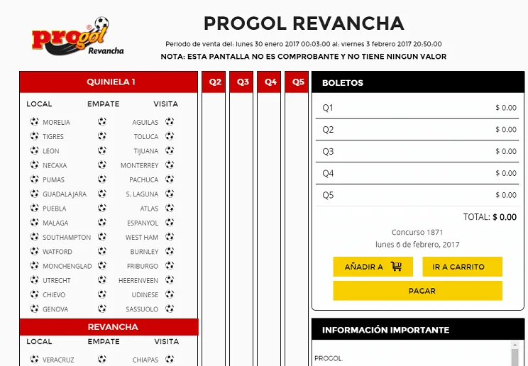 Revisión de combinaciones de Progol y Revancha en una boleta