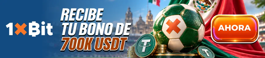 Promoción 1xBit para escritorio, recibe tu bono de 700K USDT